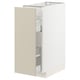 METOD / MAXIMERA Mueble inferior, interior extraíble, blanco/Havstorp beige, 30x60 cm