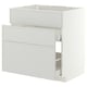 METOD / MAXIMERA Mueble inferior para lavaplatos, blanco/Aspudden gris claro, 80x60 cm