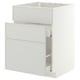 METOD / MAXIMERA Mueble inferior para lavaplatos, blanco/Aspudden gris claro, 60x60 cm