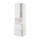 METOD / MAXIMERA Mueble microondas +2 cajones+puerta, blanco/Stensund blanco, 60x60x220 cm