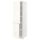 METOD Mueble alto + entrepaños y puertas, blanco/Vallstena blanco, 60x60x200 cm