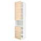METOD Mueble alto microondas, 2 puertas, blanco/Askersund Efecto fresno claro, 60x60x240 cm
