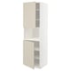METOD Mueble alto microondas, 2 puertas, blanco/Havstorp beige, 60x60x200 cm