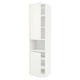 METOD Mueble alto microondas, 2 puertas, blanco/Veddinge blanco, 60x60x240 cm