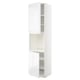 METOD Mueble alto para horno, 2 puertas, blanco/Voxtorp Alto brillo/blanco, 60x60x240 cm
