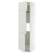 METOD Mueble alto para nevera, 3 puertas, blanco/Aspudden gris claro, 60x60x220 cm