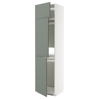 METOD Mueble alto para nevera, 3 puertas