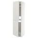 METOD Mueble alto para nevera, blanco/Aspudden gris claro, 60x60x220 cm