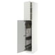 METOD Mueble alto para productos limpieza, blanco/Aspudden gris claro, 40x60x220 cm