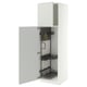 METOD Mueble alto para productos limpieza, blanco/Aspudden gris claro, 60x60x200 cm