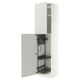 METOD Mueble alto para productos limpieza, blanco/Aspudden gris claro, 60x60x240 cm