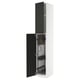 METOD Mueble alto para productos limpieza, blanco/Nickebo Antracita mate, 40x60x240 cm
