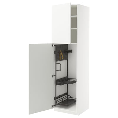 METOD Mueble alto para productos limpieza, blanco/Stensund blanco, 60x60x220 cm