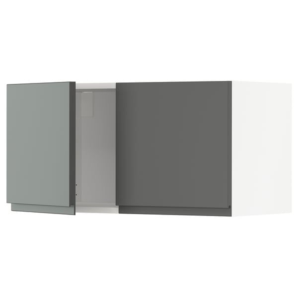 METOD Mueble de pared con 2 puertas, blanco/Voxtorp gris oscuro, 80x40 cm