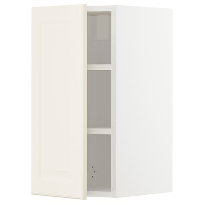METOD Mueble de pared con entrepaños, blanco/Bodbyn blanco hueso, 30x60 cm