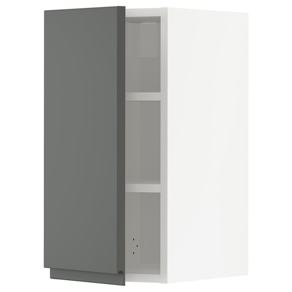 METOD Mueble de pared con entrepaños, blanco/Voxtorp gris oscuro, 30x60 cm