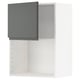 METOD Mueble de pared para microondas, blanco/Voxtorp gris oscuro, 60x80 cm