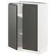 METOD Mueble inferior con 2 puertas, blanco/Voxtorp gris oscuro, 60x37 cm