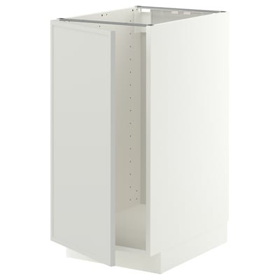 METOD Mueble lavaplatos, clasif residuos, blanco/Aspudden gris claro, 40x60 cm