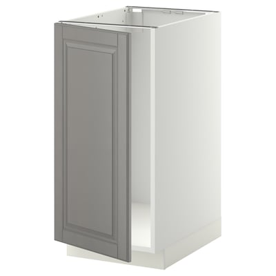 METOD Mueble lavaplatos, clasif residuos, blanco/Bodbyn gris, 40x60 cm