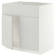 METOD Mueble para lavaplatos + 2 puertas, blanco/Aspudden gris claro, 80x60 cm