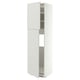 METOD Mueble para nevera con 2 puertas, blanco/Aspudden gris claro, 60x60x220 cm
