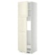 METOD Mueble para nevera con 2 puertas, blanco/Bodbyn blanco hueso, 60x60x200 cm