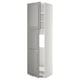 METOD Mueble para nevera con 2 puertas, blanco/Bodbyn gris, 60x60x220 cm