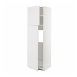 METOD Mueble para nevera con 2 puertas, blanco/Stensund blanco, 60x60x200 cm