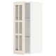 METOD Mueble pared con puerta de vidrio, blanco/Bodbyn blanco hueso, 30x80 cm