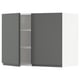 METOD Mueble pared+entrepaños y 2 puertas, blanco/Voxtorp gris oscuro, 80x60 cm