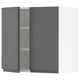 METOD Mueble pared+entrepaños y 2 puertas, blanco/Voxtorp gris oscuro, 60x60 cm