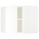 METOD Mueble pared esquinero + entrepaños, blanco/Vallstena blanco, 68x60 cm