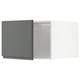 METOD Mueble sobre nevera, blanco/Voxtorp gris oscuro, 60x40 cm
