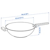 MIDDAGSMAT Wok, revestimiento antiadherente/Acero inoxidable, 32 cm
