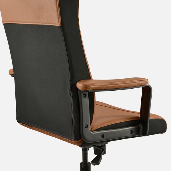 MILLBERGET Silla de trabajo giratoria, Murum café dorado