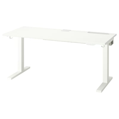 MITTZON Escritorio ajustable, eléctrico blanco, 140x60 cm