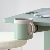 MITTZON Mesa para portátil con ruedas, verde, 66x50 cm