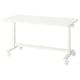 MITTZON Mesa plegable con ruedas, blanco, 140x70 cm