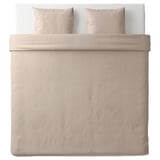 NATTJASMIN Funda plumón con 2 fundas almohada, beige claro, 240x220/50x60 cm