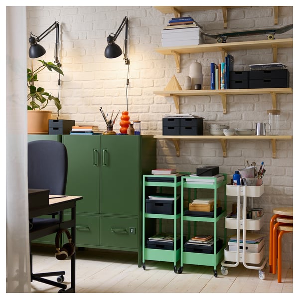 NISSAFORS Carrito, verde claro, 50.5x30x83 cm