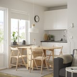 NORDEN / FRÖSVI Juego de comedor 4 puestos, abedul/Haya, 26/89/152 cm
