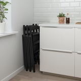 NORDEN / FRÖSVI Juego de comedor 4 puestos, abedul/Knisa gris oscuro, 26/89/152 cm