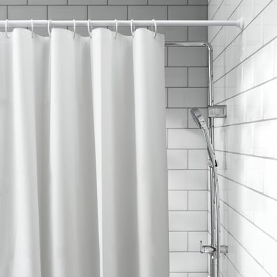 NORDRÖNN Cortina de baño, blanco, 180x180 cm