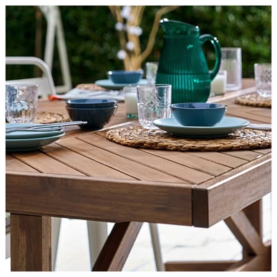 NORRMANSÖ Mesa para Jardín / Exterior, Acacia, 220x100 cm