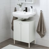 NYSJÖN / BJÖRKÅN Mueble para lavamanos con 2 puertas, blanco, 54x40x80 cm