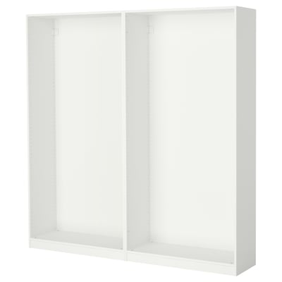 PAX 2 estructuras de clóset, blanco, 200x35x201 cm