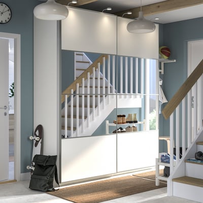 PAX / MEHAMN/AULI Clóset con puertas corredizas