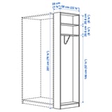 PAX Módulo terminal adicional, Efecto roble, 20x58x201 cm