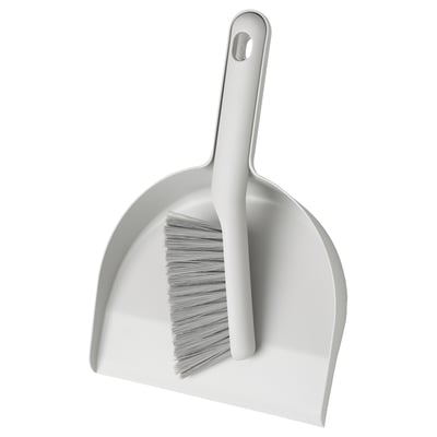 PEPPRIG Recogedor y escobilla, gris